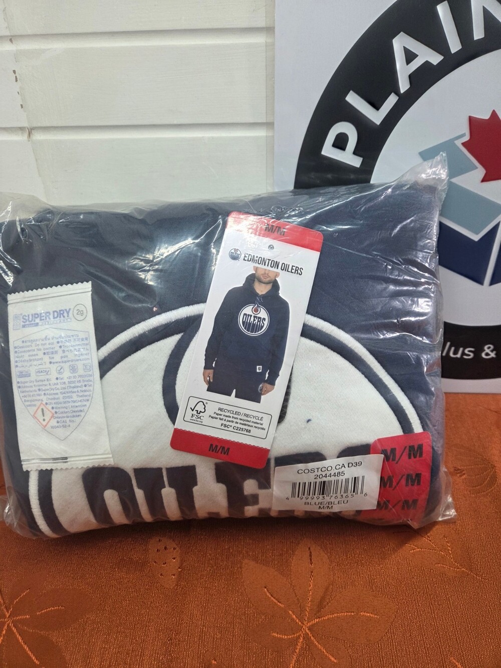 NHL Edmonton Oilers Men's Fleece Hoodie, Navy, Medium